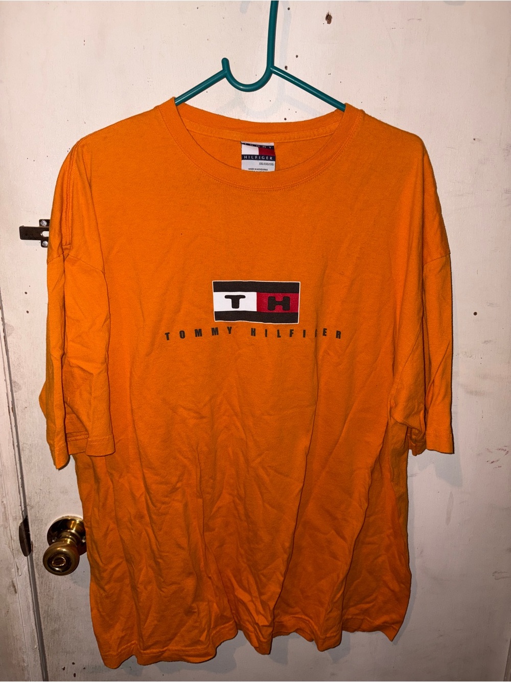 Vintage Tommy Hilfiger Orange Logo Tee